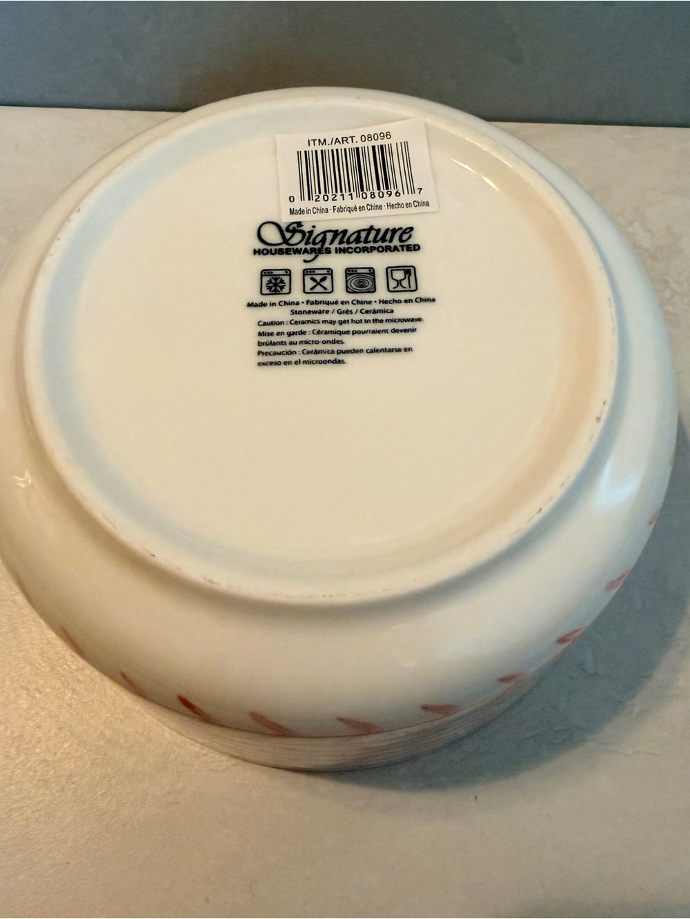 Pink Arrow Signature Houseware Inc Dog Cat Ceramic Food Water Dish 6”NWT - Picture 4 of 7
